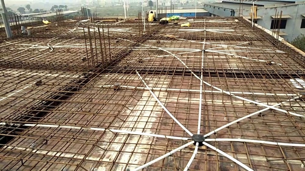 Concealed wiring in RCC slab